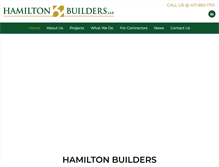 Tablet Screenshot of hamilton-builders.com